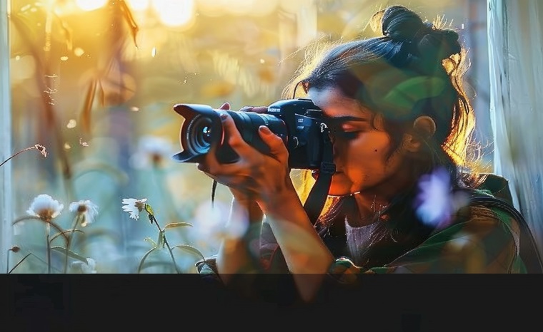 Girl Handling Camera RVR School of photography