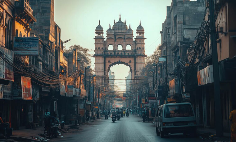 indian city buildings scene rvrsp school of photography