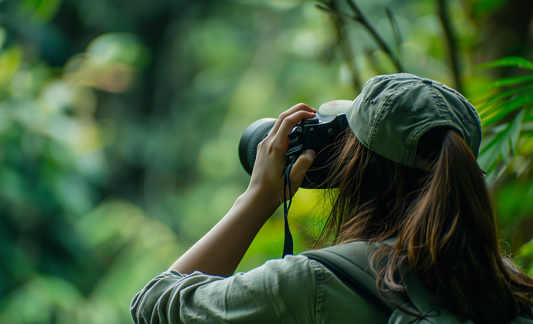 photography woman holding camera