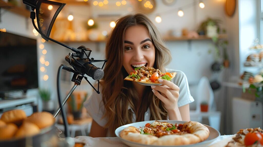 Pizza eating girl captured by RVR student