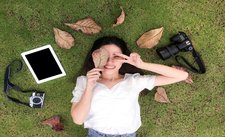 women peace in nature captured by RVR student