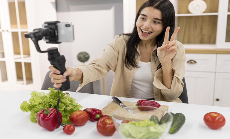 young women making food blog by RVR school of photography