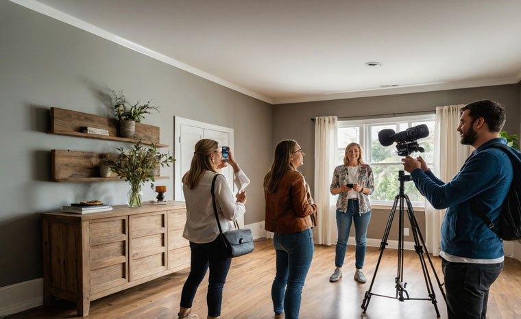 Group of Girls Photo Capturing Man