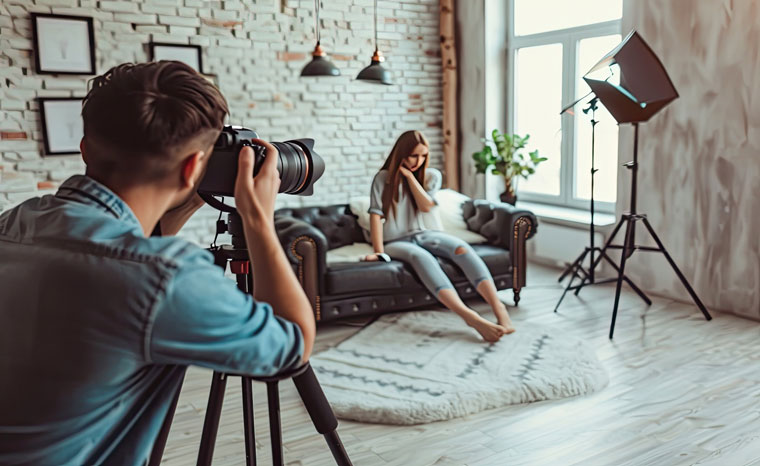 Man Capturing Young Girl Image