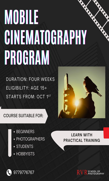 Mobile Cinematography Program Course From RVR School of Photography