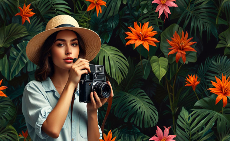 Beautiful Girl Sitting with a good background for photography