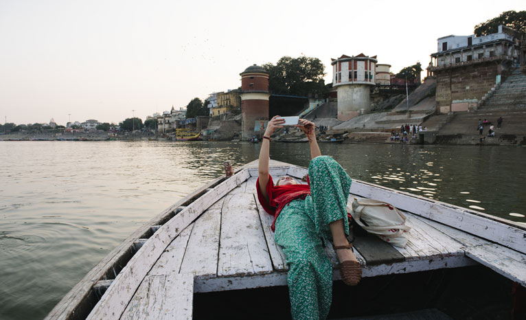 Varanasi Travelling Girl